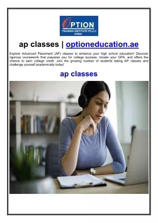 ap classes optioneducation ae