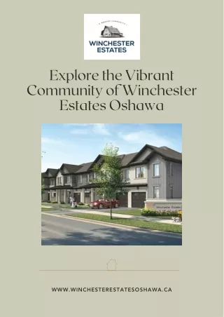 Live Where Convenience Meets Comfort: Winchester Estates
