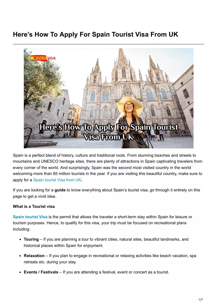 here s how to apply for spain tourist visa from uk