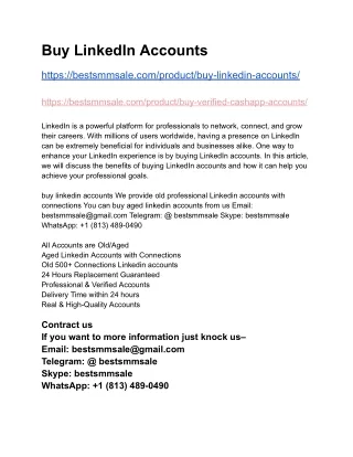Buy LinkedIn Accounts