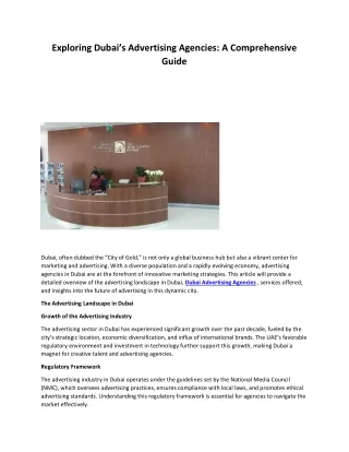 exploring dubai s advertising agencies