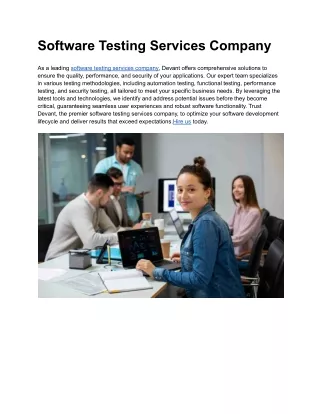 software testing services company