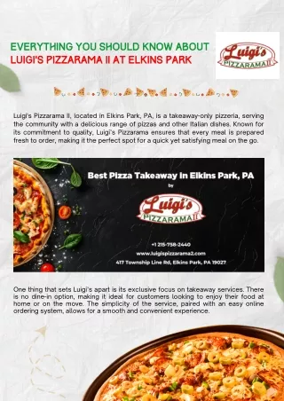 Luigis Pizzarama 2 - Best pizza takeaways in Elkins Park