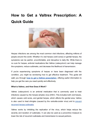 How to Get a Valtrex Prescription_ A Quick Guide