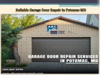 Reliable Garage Door Repair in Potomac MD