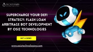 Supercharge Your DeFi Strategy Flash Loan Arbitrage Bot Development by Osiz Technologies