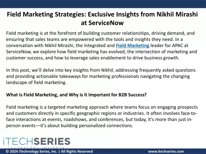 field marketing strategies exclusive insights