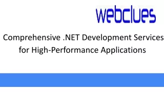 comprehensive net development services for high