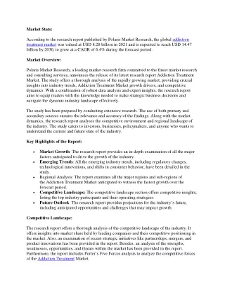 Addiction Treatment Market