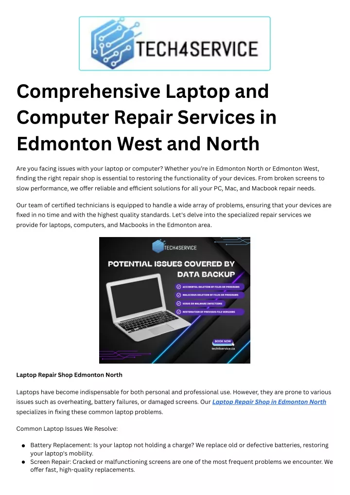 comprehensive laptop and computer repair services