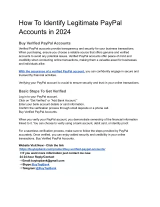 How To Identify Legitimate PayPal Accounts in 2024