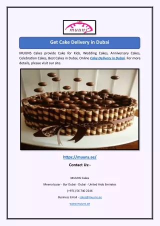 Get Cake Delivery in Dubai