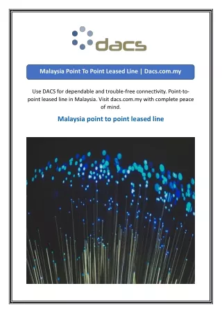 Malaysia Point To Point Leased Line  Dacs.com.my