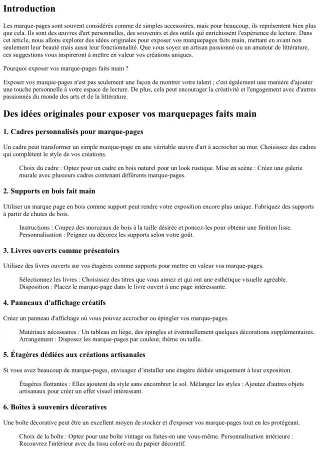 “Des idées originales pour exposer vos marquepages faits main”