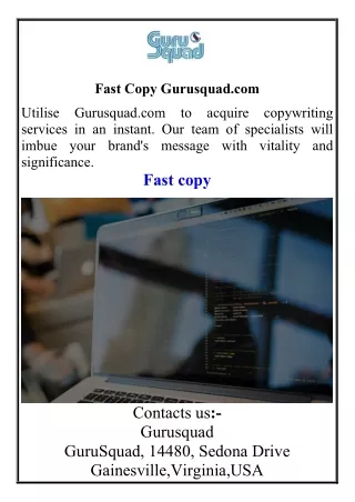 Fast Copy Gurusquad.com