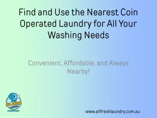 Coin Operated Laundry Near Me