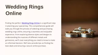 Your Perfect Wedding Ring is Just a Click Away