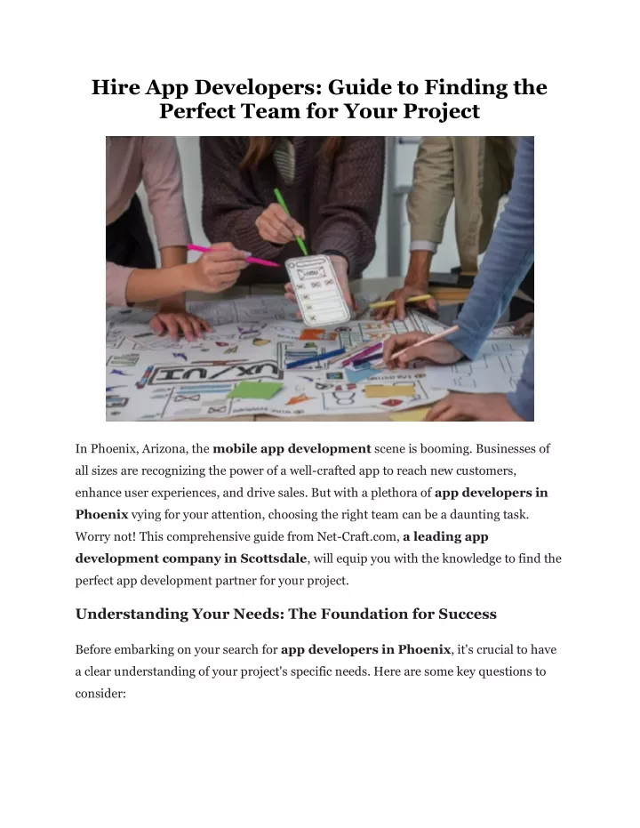 hire app developers guide to finding the perfect