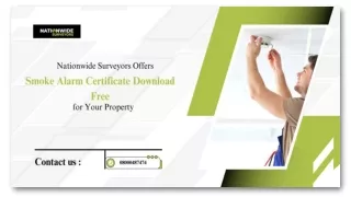 Nationwide Surveyors Offers Smoke Alarm Certificate Download Free for Your Property