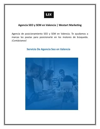 Agencia SEO y SEM en ValenciaWestart Marketing