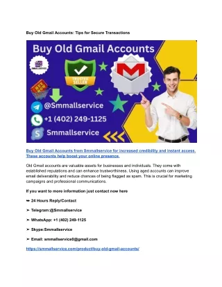 Buy Old Gmail Accounts_ Tips for Secure Transactions