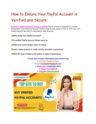 how to ensure your paypal account is verified