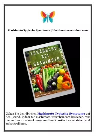Hashimoto Typische Symptome  Hashimoto-verstehen.com