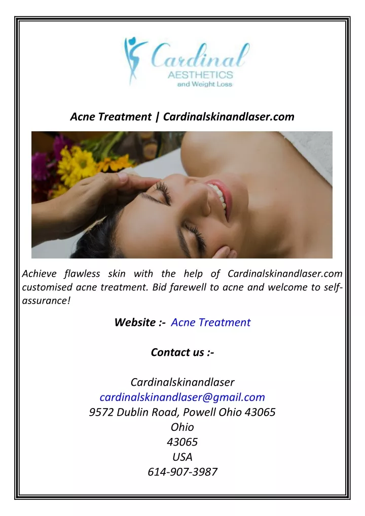 acne treatment cardinalskinandlaser com