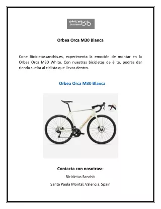 Orbea Orca M30 Blanca