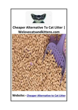 cheaper alternative to cat litter