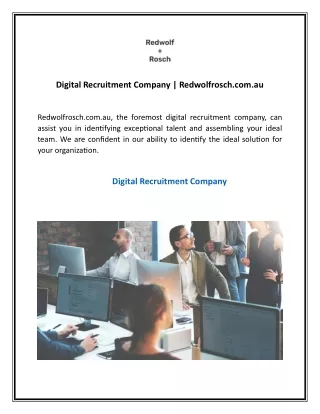 Digital Recruitment Company Redwolfrosch.com