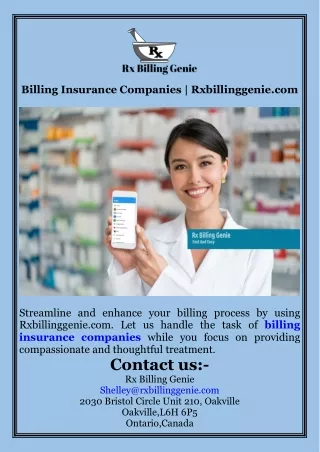 Billing Insurance Companies  Rxbillinggenie.com