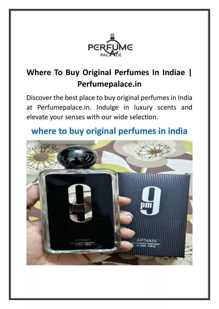 where to buy original perfumes in indiae