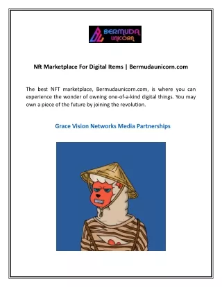 Nft Marketplace For Digital Items  Bermudaunicorn