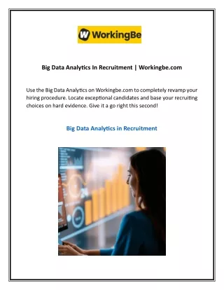Big Data Analytics In Recruitment  Workingbe