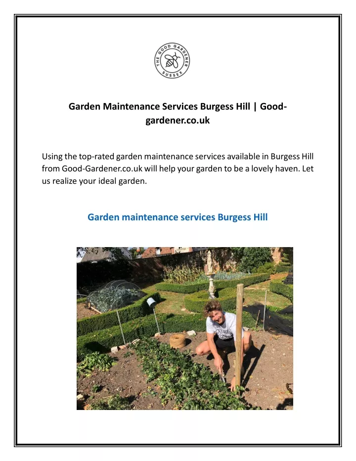 garden maintenance services burgess hill good