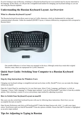 if you re looking to type in russian switching