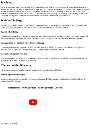 Det praktiska, det juridiska och det emotionella vid tömning av dödsbon