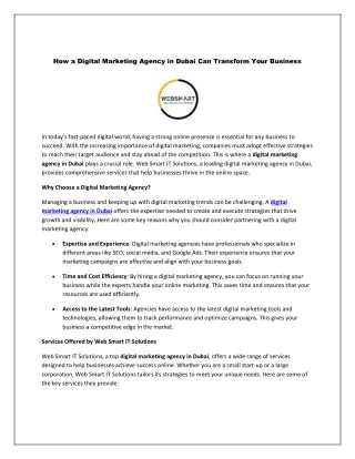 how a digital marketing agency in dubai