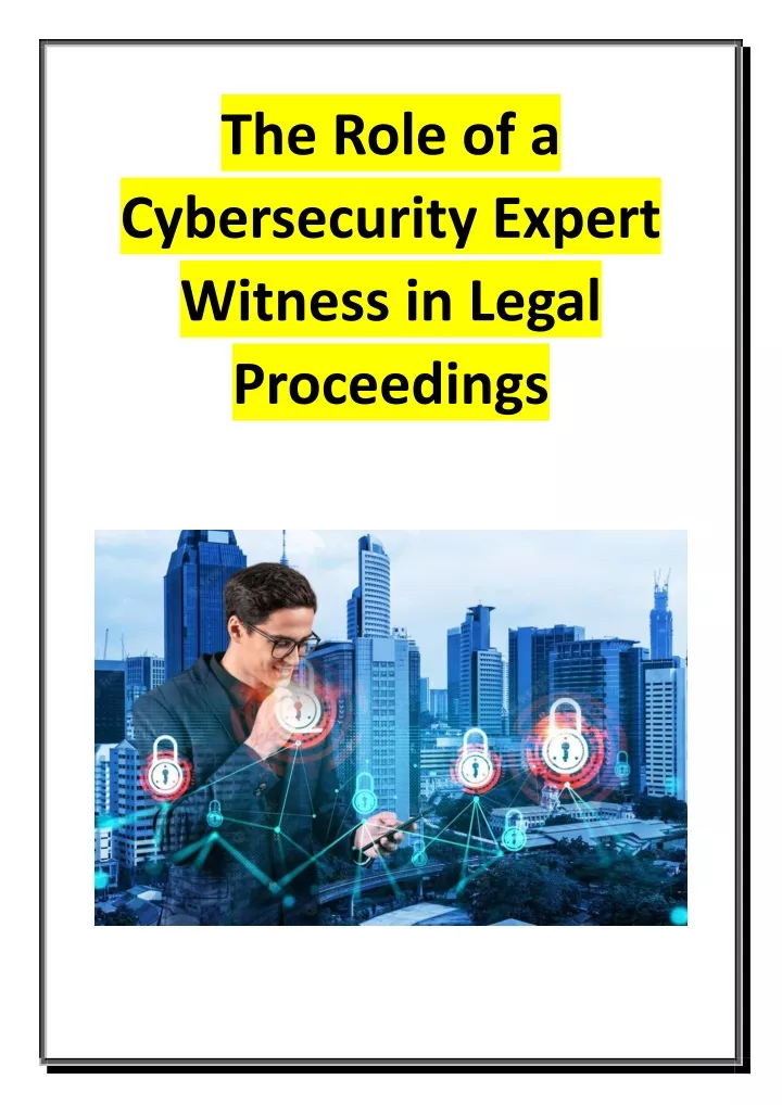 the role of a cybersecurity expert witness