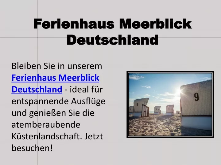 ferienhaus meerblick deutschland