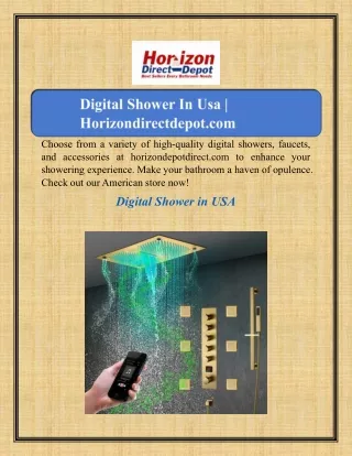 Digital Shower In Usa | Horizondirectdepot.com
