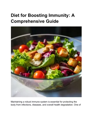 diet for boosting immunity a comprehensive guide