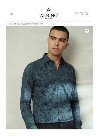 BLUE PRINT COTTON SHIRT