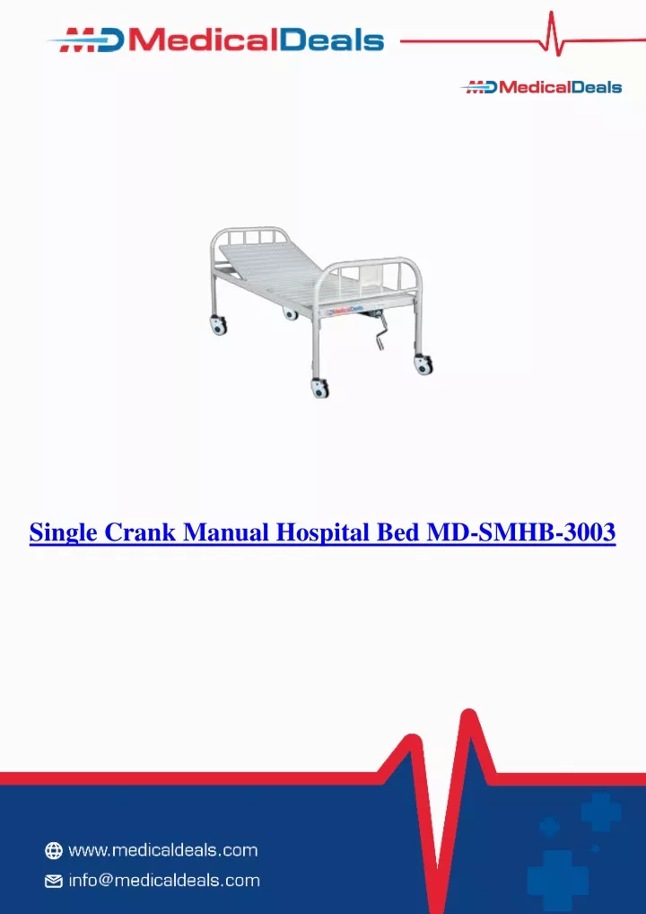 single crank manual hospital bed md smhb 3003