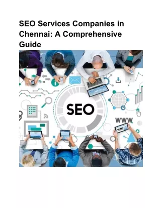 seo services companies in chennai a comprehensive