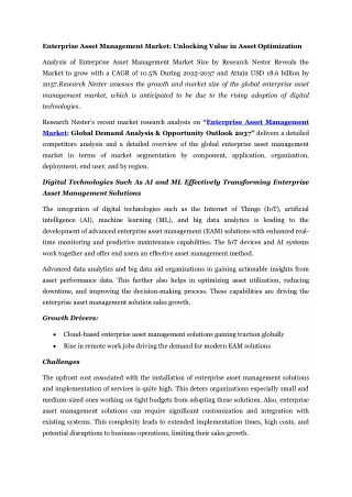 enterprise asset management market unlocking