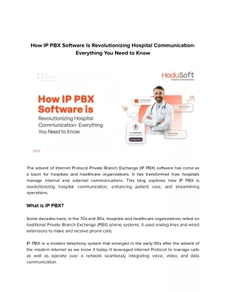 How IP PBX Software Is Revolutionizing Hospital Communication