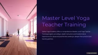 Master Level Yoga Teacher Training