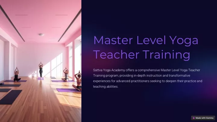 master level yoga teacher training